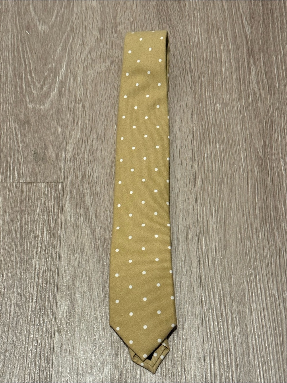 Italian Designer Bespoke Yellow Polka Dot Men's Tie - Jack Satori